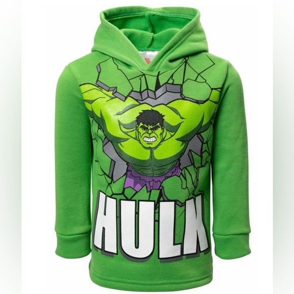 Halloween Costume | Boys Green Hulk Hoodie & Black Jogger Set | 4T - Picture 2 of 3